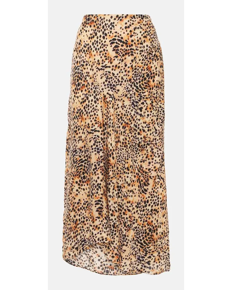Isabel Marant Gonna lunga Lisanne in raso Beige