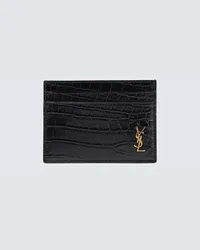 Saint Laurent Portacarte in pelle Nero