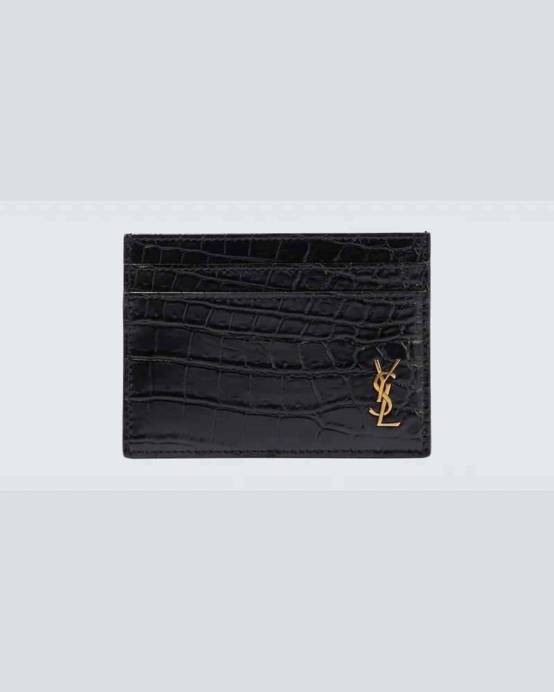 Saint Laurent Portacarte in pelle Nero