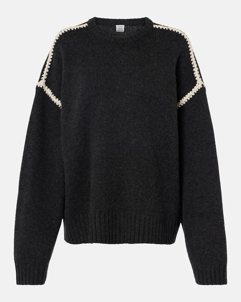 Totême Pullover in lana, cashmere e cotone Beige