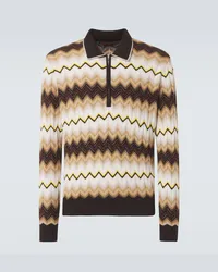 Missoni Pullover in cotone e lana con zip Neutro