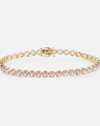 MATEO Bracciale tennis in oro giallo 14kt con zaffiri Rosa