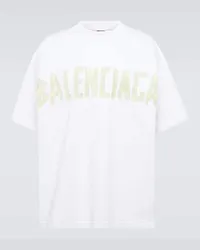 Balenciaga T-shirt Tape Type in jersey di cotone Bianco