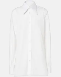 Maison Margiela Camicia in popeline di cotone Bianco