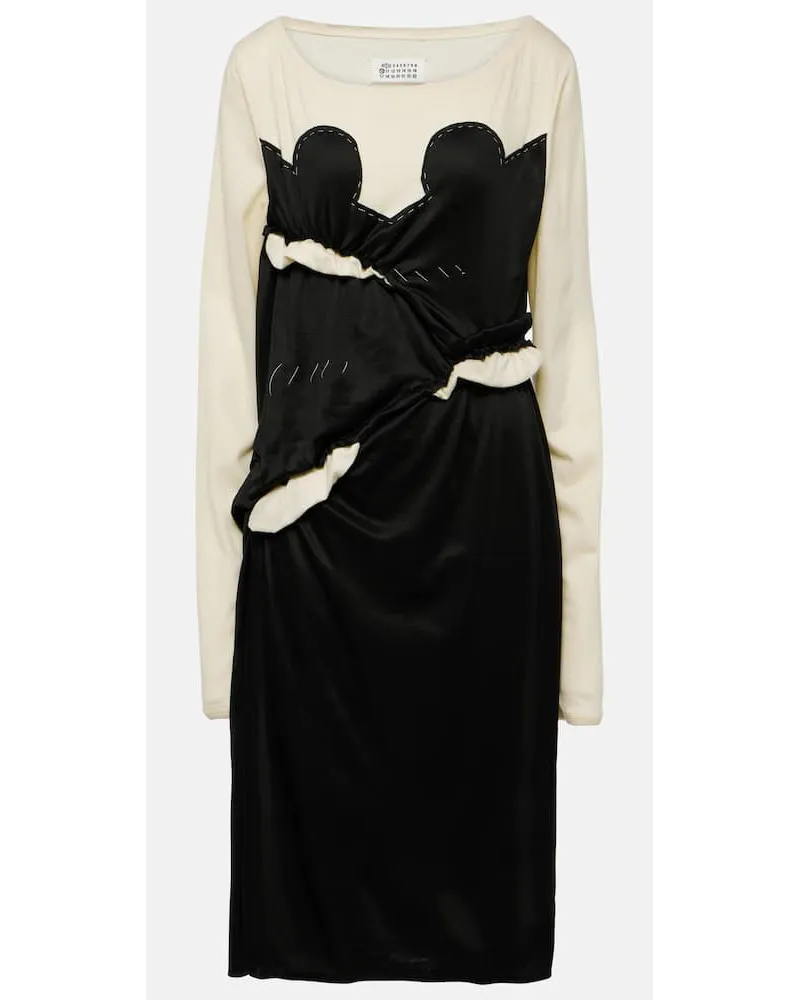 Maison Margiela Abito midi Spliced in jersey Multicolore