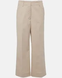 Proenza Schouler Pantaloni cropped Amara in misto cotone Bianco