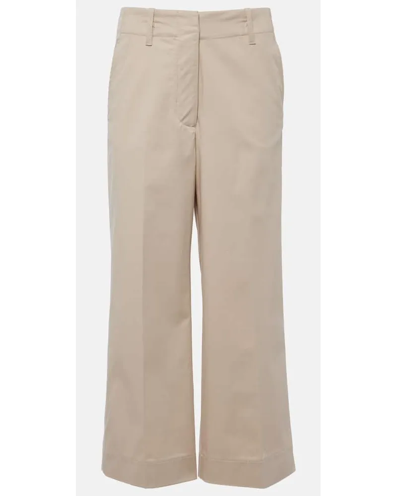 Proenza Schouler Pantaloni cropped Amara in misto cotone Bianco