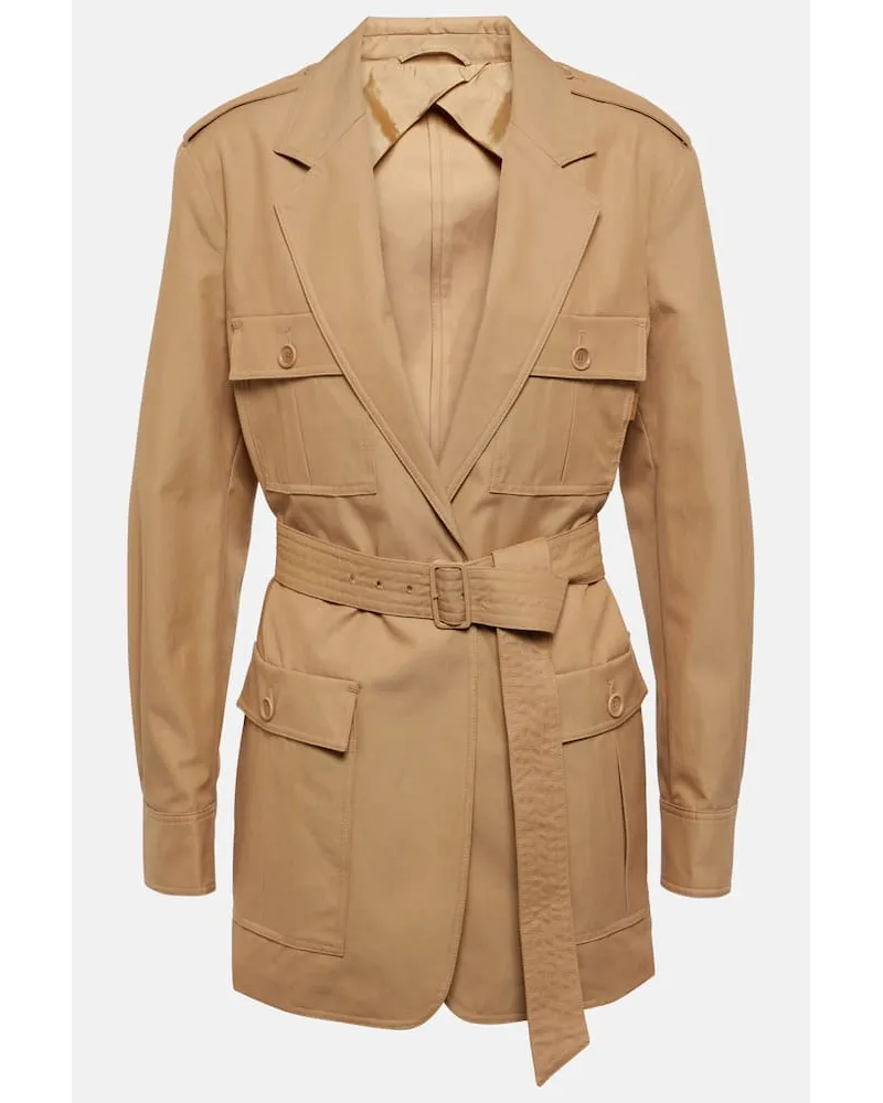 Max Mara Giacca Pacos in canvas di cotone Marrone