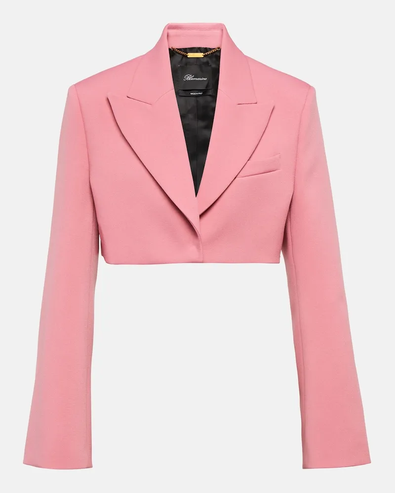 Blumarine Blazer cropped in crÃªpe Rosa