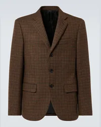 Loro Piana Blazer in lana a quadri Marrone