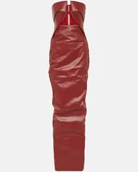 Rick Owens Abito lungo di jeans Prong Rosso