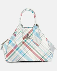 Vivienne Westwood Borsa Yasmine Small in pelle a quadri Multicolore