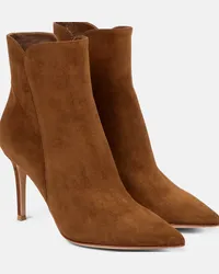 Gianvito Rossi Stivaletti Levy 85 in suede Marrone