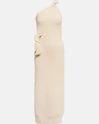 Jacquemus Abito midi La Robe Maille Noeud Bianco