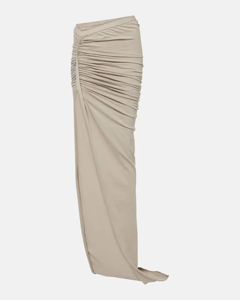 Rick Owens Gonna lunga in jersey di cotone Bianco