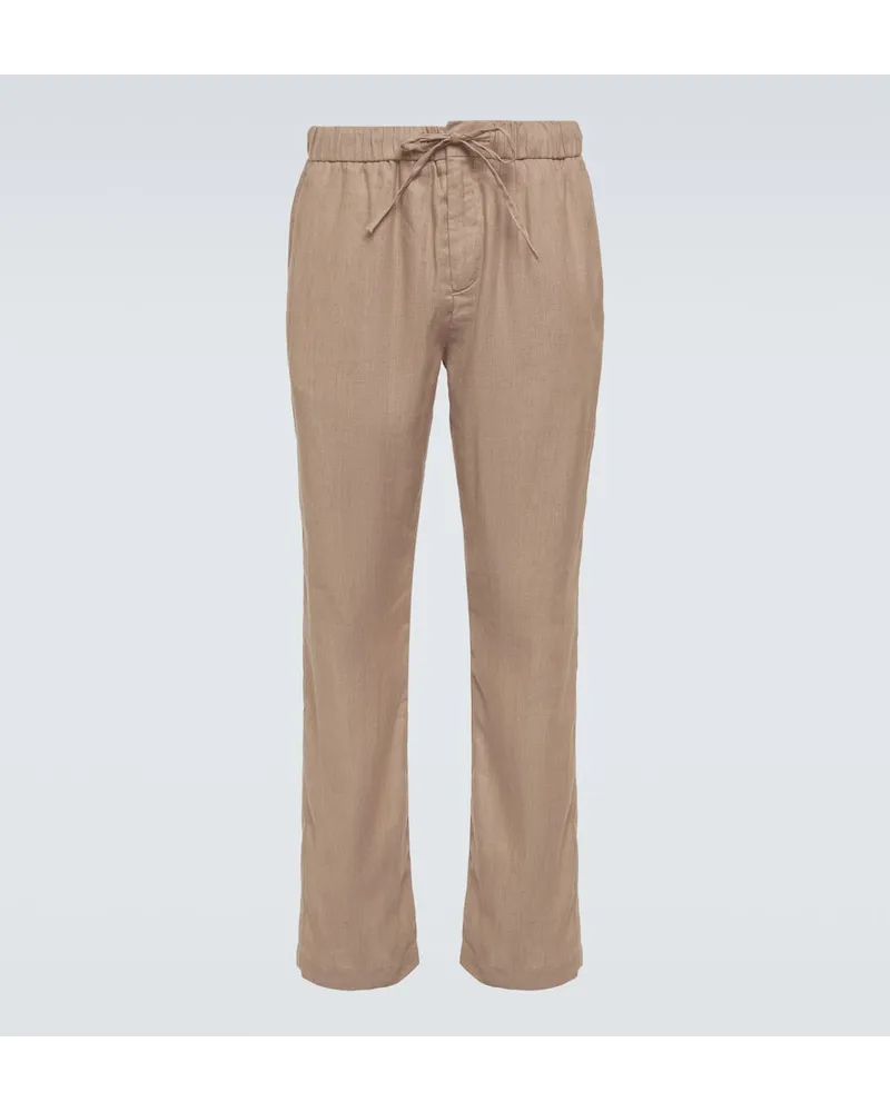 Frescobol Carioca Pantaloni Oscar in lino Beige
