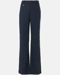 Chloé Chloé Pantaloni regular in lana Blu