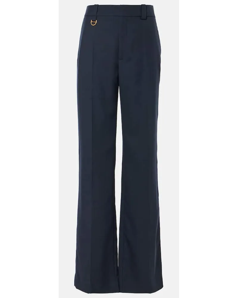 Chloé ChloÃ© Pantaloni regular in lana Blu
