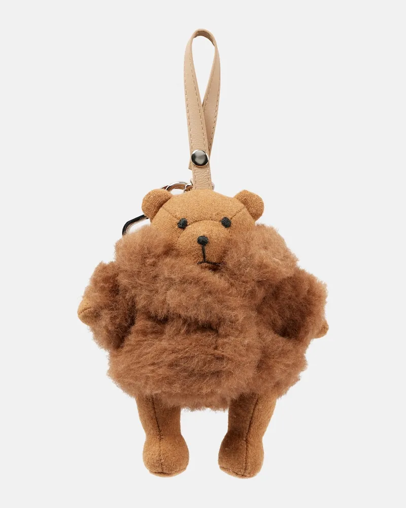 Max Mara Ciondolo da borsa Myteak Bear Marrone
