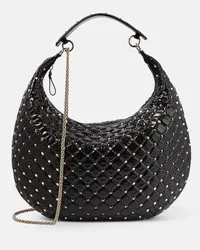 Valentino Garavani Borsa Rockstud Spike Medium in pelle Nero