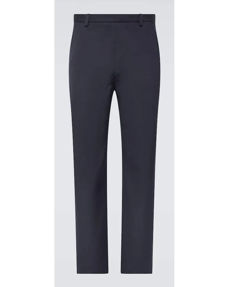 Acne Studios Pantaloni regular Prop in misto lana Blu