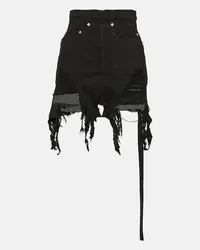 Rick Owens DRKSHDW - Shorts di jeans a vita alta Nero