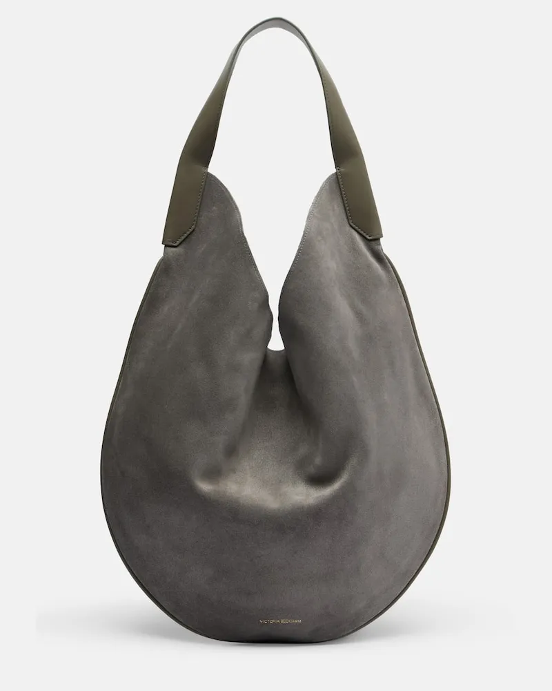 Victoria Beckham Borsa a spalla Soft PliÃ© in suede Grigio