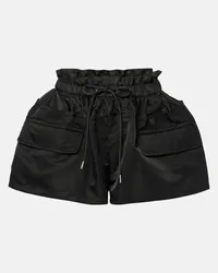 Sacai Shorts in twill tecnico Nero