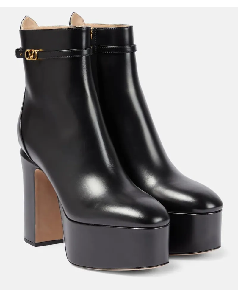 Valentino Garavani Stivaletti VLogo in pelle Nero