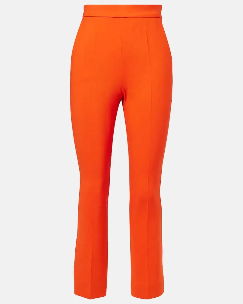 Max Mara Pantaloni regular Nepeta in misto lana Rosso