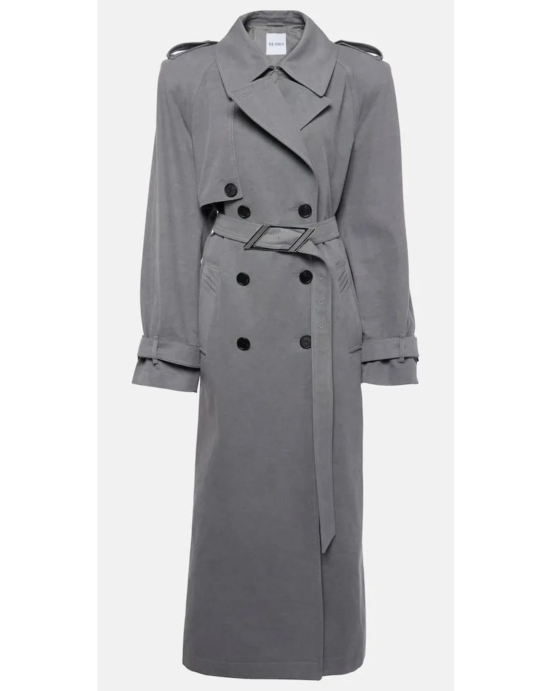 ATTICO Trench in canvas di cotone Grigio