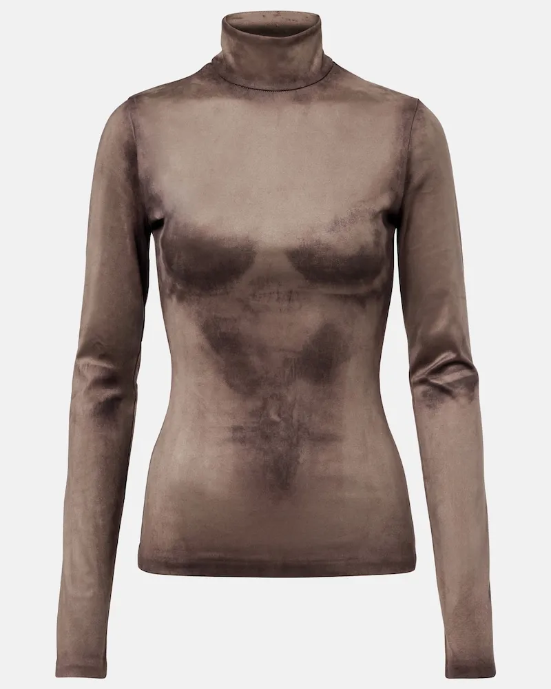 Acne Studios Top a collo alto Tarkis trompe-l'Åil Grigio