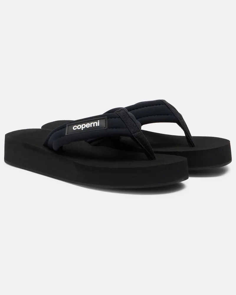 COPERNI Sandali infradito con plateau e logo Nero