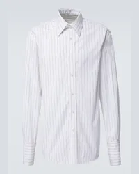 Alexander McQueen Camicia in cotone a righe Bianco