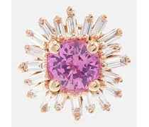 Orecchini One Of A Kind in oro rosa 18kt con zaffiri e diamanti