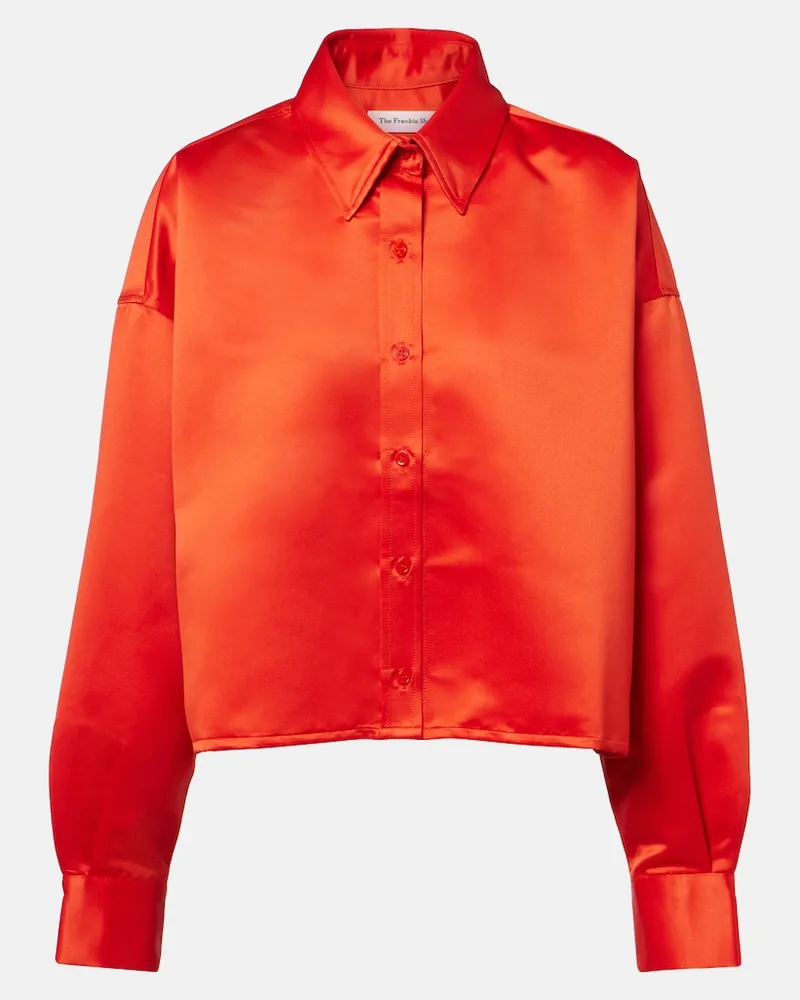 FRANKIE Shop Camicia Arlen in satin Rosso