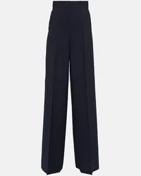 Max Mara Pantaloni Cervo in misto cotone Blu