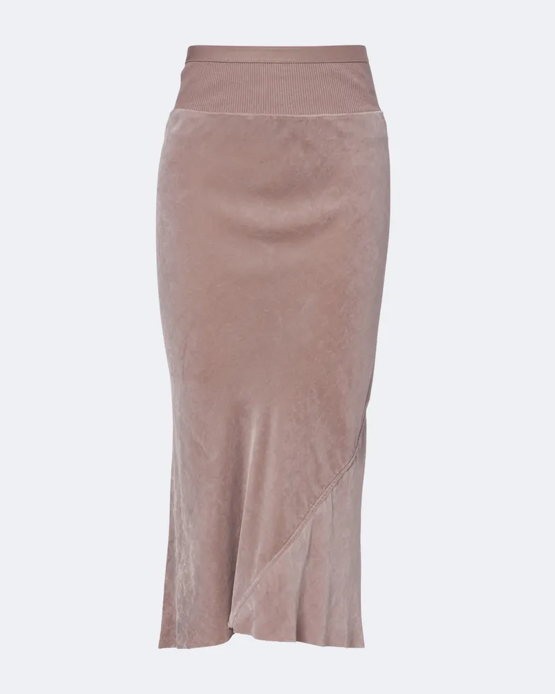 Rick Owens Gonna midi in velluto Rosa