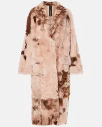 BLANCHA Cappotto in shearling Beige