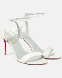 Christian Louboutin Sandali Loubigirl 85 in crêpe di raso Bianco