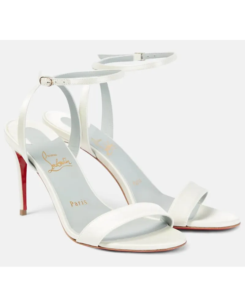 Christian Louboutin Sandali Loubigirl 85 in crÃªpe di raso Bianco