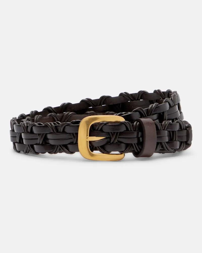 The Row Cintura in pelle intrecciata Marrone