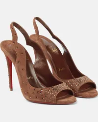 Christian Louboutin Sandali Nudes Degrachick in suede Marrone