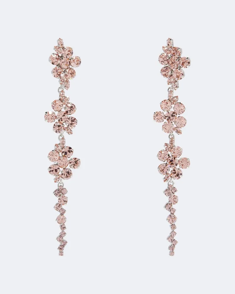 Simone Rocha Orecchini pendenti con cristalli Rosa
