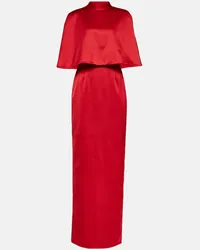 Carolina Herrera New York Abito lungo in raso Rosso