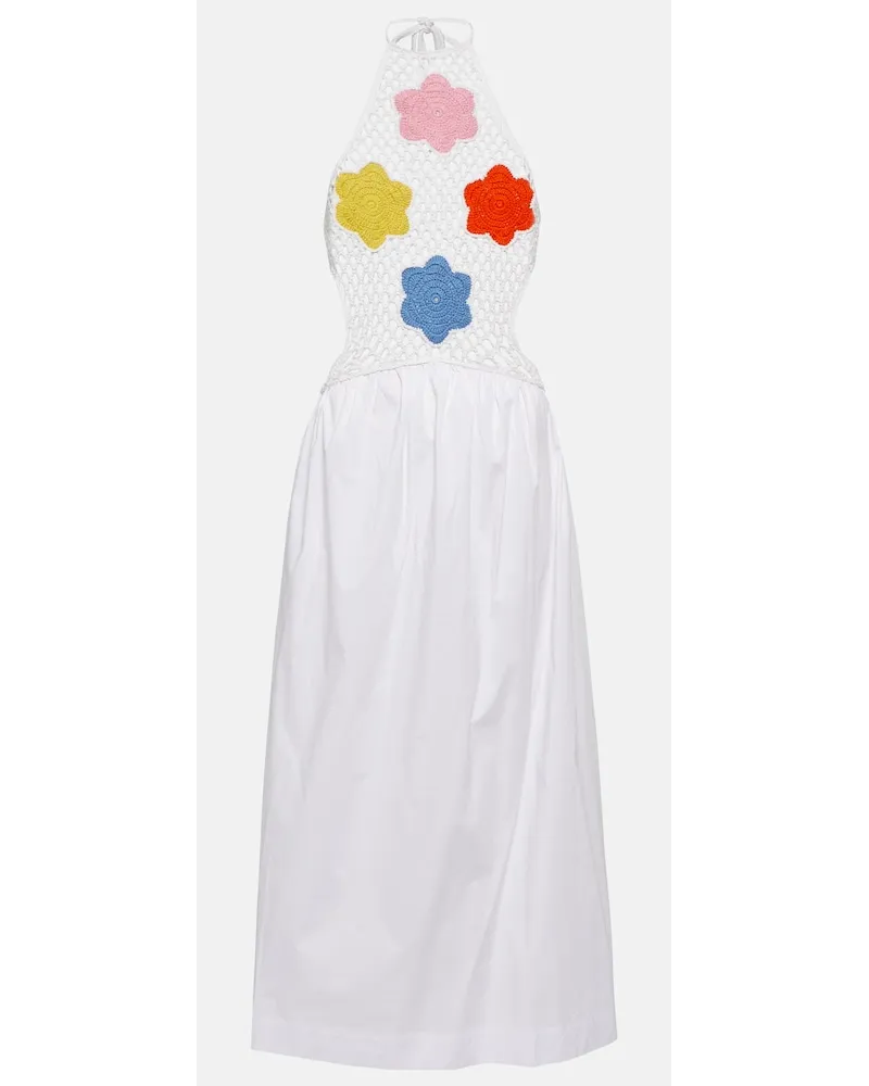 STAUD Abito lungo Kaylee con scollo all'americana Bianco