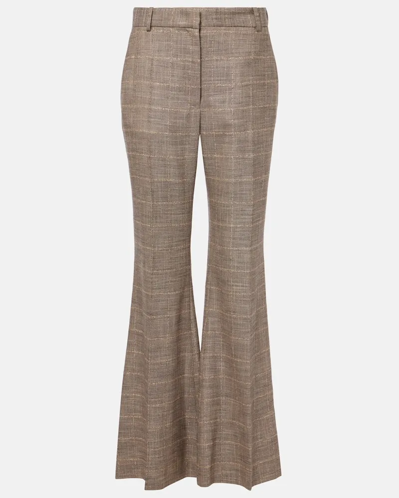 Joseph Pantaloni flared Stevens in misto lana Marrone