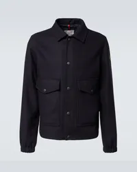 Moncler Giacca camicia Fredarola in lana Blu