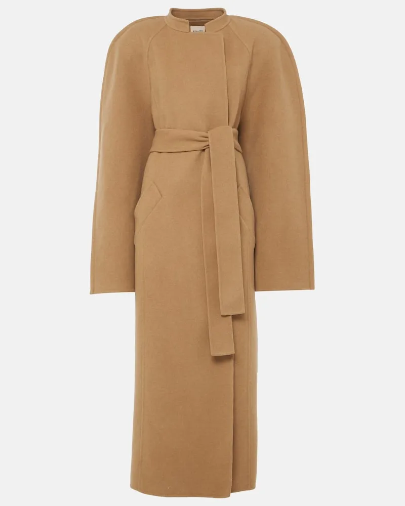 KHAITE Cappotto Rothen in lana Beige