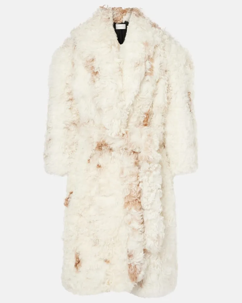Magda Butrym Cappotto in shearling Bianco